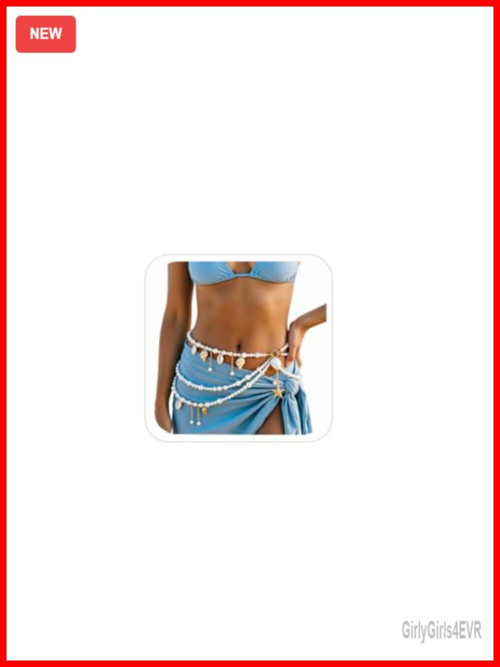 Pearl Body Chain Waist Belt Festival Rave Beach Jewelry for Women
